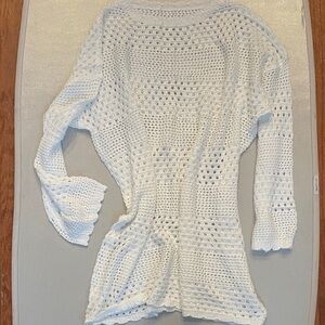 White Crochet Women's Sweater